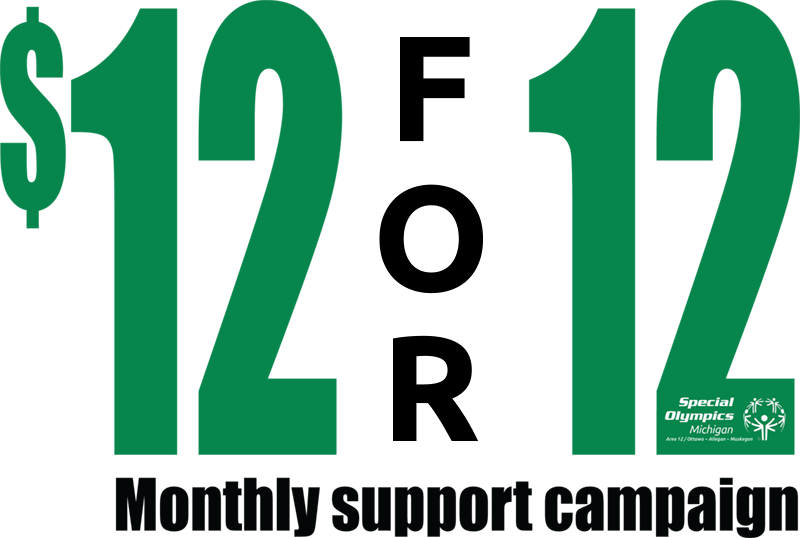 $12 for 12 months logo for Area 12 campaign
